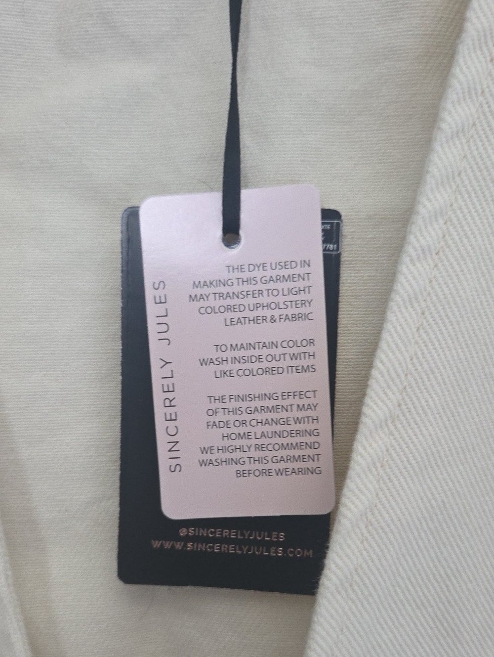 Sincerely Jules Cream Denim Vest - Picture 4 of 7